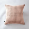 Image de Taie D'oreiller 60x60 Cm Gaze De Coton Gaïa À Petits Carreaux Guimauve
