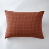 Image de Taie D'oreiller 50x70 Cm Gaze De Coton Gaïa À Petits Carreaux Terracotta