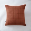 Image de Taie D'oreiller 60x60 Cm Gaze De Coton Gaïa À Grands Carreaux Terracotta