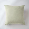 Image de Taie D'oreiller 60x60 Cm Gaze De Coton Gaïa À Pois Brodés Vert D'eau