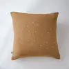 Image de Taie D'oreiller 60x60 Cm Gaze De Coton Gaïa À Pois Brodés Camel