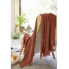 Image de Plaid - GAIA - Terracotta - 130 x 160 cm - 100% Coton - Doux et Souple