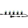 Image de Guirlande Guinguette LED 10m 10 ampoules RVB remplaçables E27 150W 50 lumens IP65 connectable - Tibelec