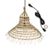 Image de Suspension D'extérieur Avec Cable Gaia Beige Fibre Naturelle D60cm