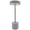 Image de Lampe De Table Sans Fil - Roby Grey - H30 Cm - Touch En Aluminium - Gris Clair - Led