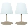 Image de Set de 2 lampes de table sans fil - LUMISKY - TWINS - Cream - H16 cm - LED