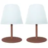 Image de Set De 2 Lampes De Table Sans Fil - Twins - Terracota - H16 Cm - Led