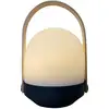 Image de Baladeuse Sans Fil - Aura - Led Blanc Chaud Dimmable - Poignée Bambou - Rechargeable - H27 Cm