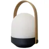 Image de Baladeuse sans fil - LUMISKY - AURA - LED blanc chaud dimmable - Poignée bambou - Rechargeable - H27 cm