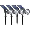 Image de Lot De 4 Spots Solaires Projecteurs Spiky Noir Plastique 100lm