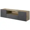 Image de Bobochic meuble tv suspendu 167 cm alice gris foncé ALICE