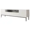 Image de Bobochic meuble tv avec niche 200 cm kasha pieds noirs blanc KASHA