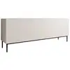 Image de Bobochic buffet 4 portes 200 cm kasha pieds noir blanc KASHA