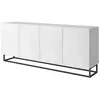 Image de Bobochic buffet 4 portes 200 cm alice pieds en métal blanc ALICE