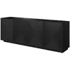 Image de Bobochic buffet 4 portes 200 cm alice noir ALICE