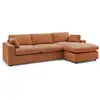 Image de Bobochic canapé d'angle fixe réversible belair orange BELAIR