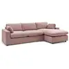 Image de Bobochic canapé d'angle fixe réversible belair rose BELAIR