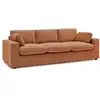 Image de Bobochic canapé droit fixe 3 places belair orange BELAIR