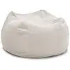 Image de Bobochic pouf ultra moelleux voltaire velours côtelé beige VOLTAIRE