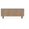 Image de Bobochic buffet 4 portes 180 cm opera effet chêne et imitation marbre noir OPERA