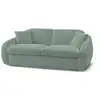 Image de Bobochic canapé droit convertible cezanne ouverture express tissu bouclette vert 160x194 CEZANNE