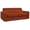 Image de Bobochic canapé droit convertible monaco ouverture express tissu lisse orange 140x190 MONACO