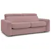 Image de Bobochic canapé droit convertible monaco ouverture express tissu lisse rose 140x190 MONACO