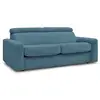 Image de Bobochic canapé droit convertible monaco ouverture express tissu lisse bleu clair 140x190 MONACO