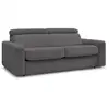 Image de Bobochic canapé droit convertible monaco ouverture express tissu lisse gris foncé 140x190 MONACO