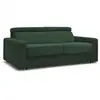 Image de Bobochic canapé droit convertible monaco ouverture express velours côtelé vert 140x190 MONACO