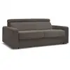 Image de Bobochic canapé droit convertible monaco ouverture express velours côtelé taupe 140x190 MONACO