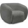 Image de Bobochic fauteuil celine tissu bouclette gris foncé CELINE