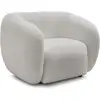 Image de Bobochic fauteuil celine tissu bouclette gris clair CELINE