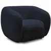 Image de Bobochic fauteuil celine tissu bouclette bleu foncé CELINE