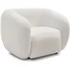 Image de Bobochic fauteuil celine tissu bouclette blanc CELINE