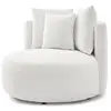 Image de Bobochic fauteuil cesar tissu bouclette blanc CESAR