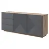 Image de Bobochic buffet 2 portes 167 cm alice gris foncé ALICE