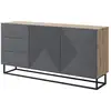 Image de Bobochic buffet 2 portes 167 cm alice pieds en métal gris foncé ALICE