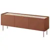Image de Bobochic meuble tv 3 portes 170 cm atlas rouge ATLAS