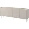 Image de Bobochic buffet 4 portes 220 cm atlas beige ATLAS