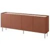 Image de Bobochic buffet 4 portes 220 cm atlas rouge ATLAS