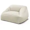 Image de Bobochic pouf ultra moelleux lilibet tissu imitation fourrure blanc LILIBET
