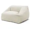 Image de Bobochic pouf ultra moelleux lilibet velours côtelé beige LILIBET
