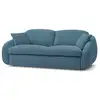 Image de Bobochic canapé droit convertible cezanne ouverture express tissu lisse bleu clair 160x194 CEZANNE