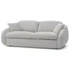 Image de Bobochic canapé droit convertible cezanne ouverture express tissu lisse gris clair 160x194 CEZANNE