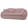 Image de Bobochic canapé droit convertible cezanne ouverture express tissu lisse rose 160x194 CEZANNE
