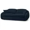 Image de Bobochic canapé droit convertible cezanne ouverture express tissu lisse bleu foncé 160x194 CEZANNE