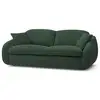 Image de Bobochic canapé droit convertible cezanne ouverture express tissu lisse vert 160x194 CEZANNE
