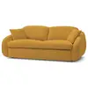 Image de Bobochic canapé droit convertible cezanne ouverture express tissu lisse jaune 160x194 CEZANNE