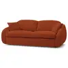 Image de Bobochic canapé droit convertible cezanne ouverture express tissu lisse orange 160x194 CEZANNE